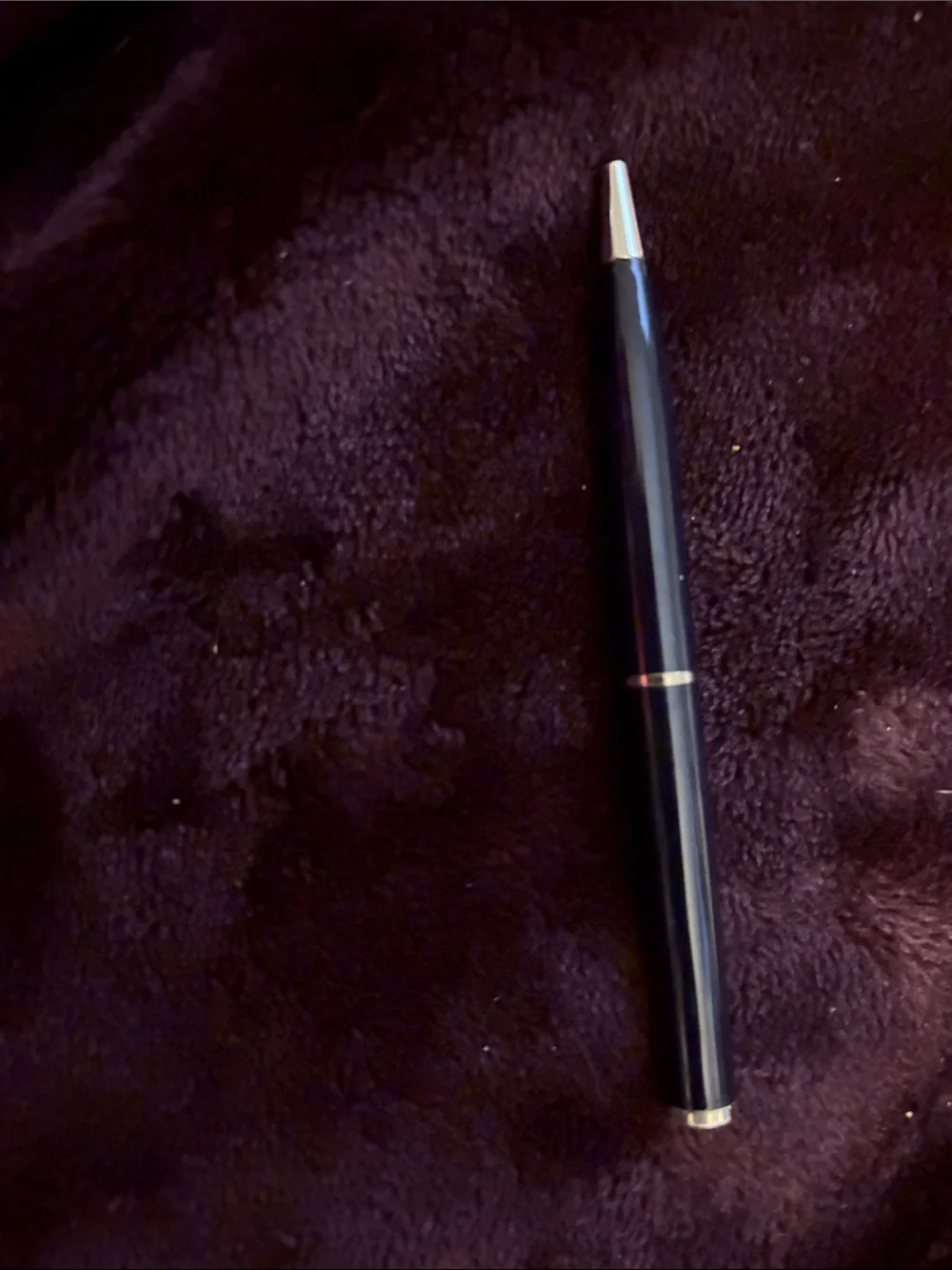 NEW Coach Silver-Tone Round Logo BLACK PEN